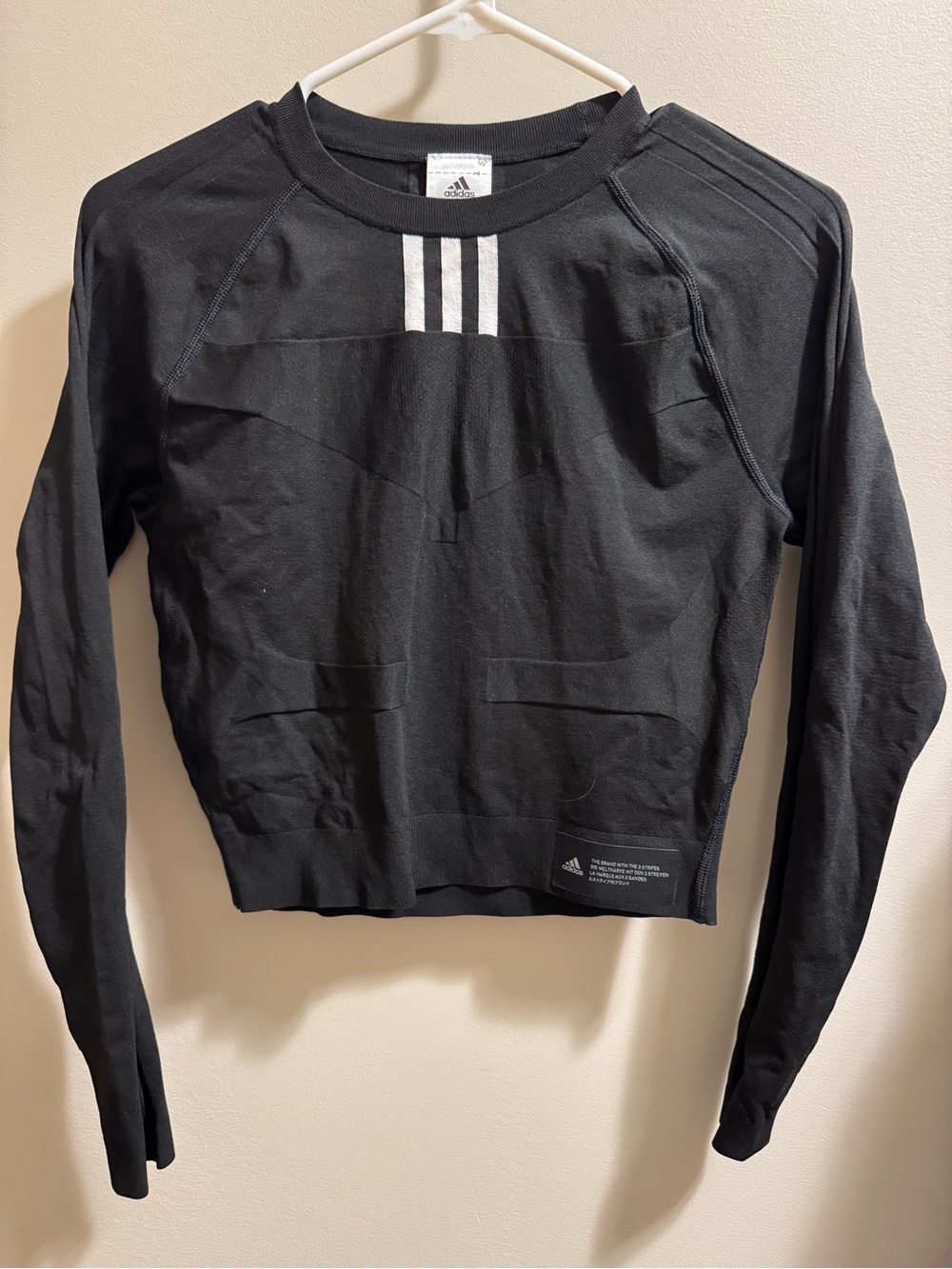 Adidas Primeknit PK Fine Crop Long Sleeve Top